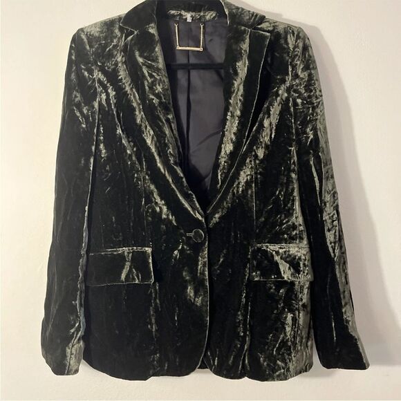 FRAME Classic Crushed Velvet Blazer - size 12 NWOT - Picture 1 of 9